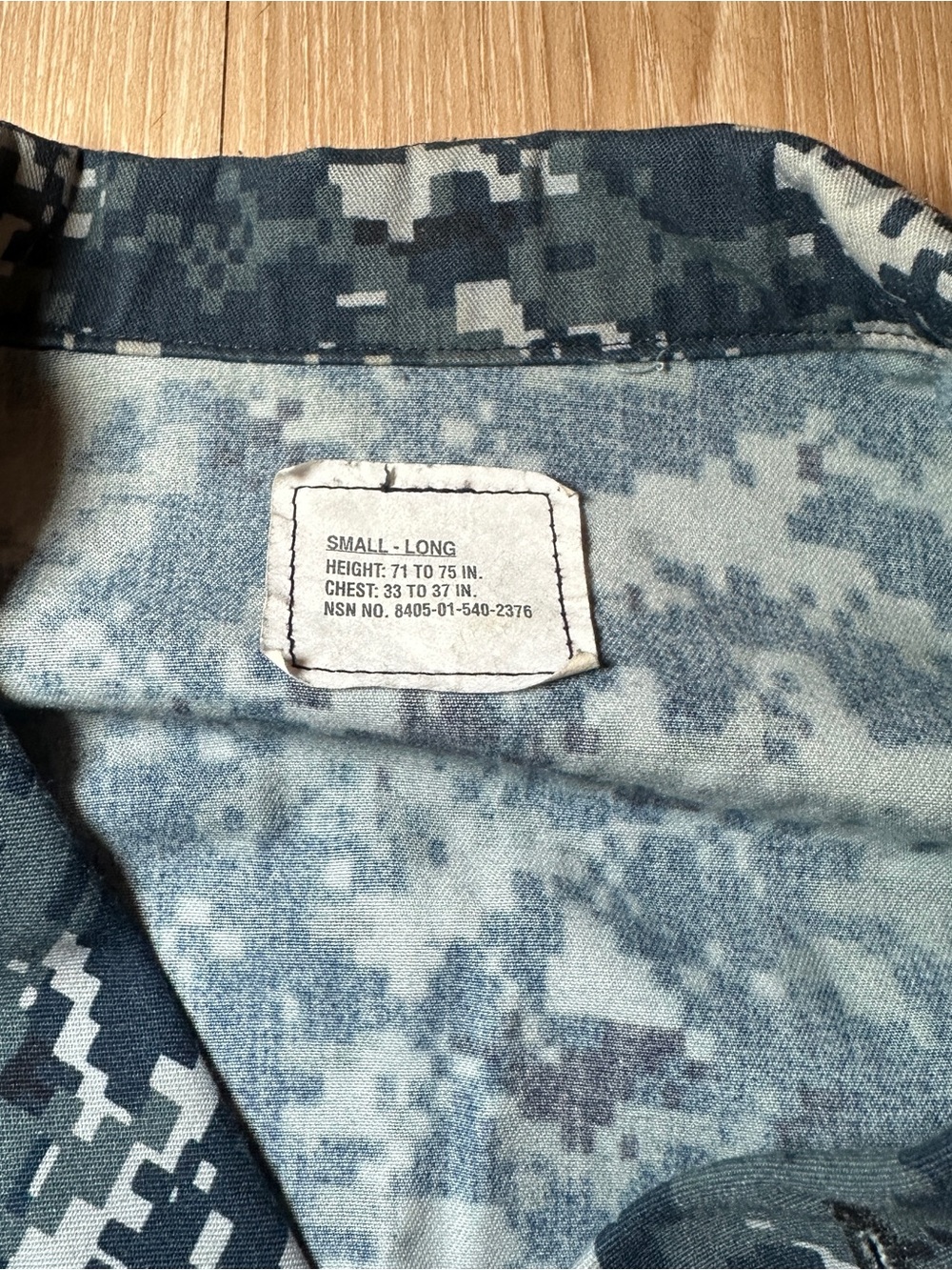 Vintage US NAVY NWU Blue Digital Camo Blouse - Picture 3 of 6